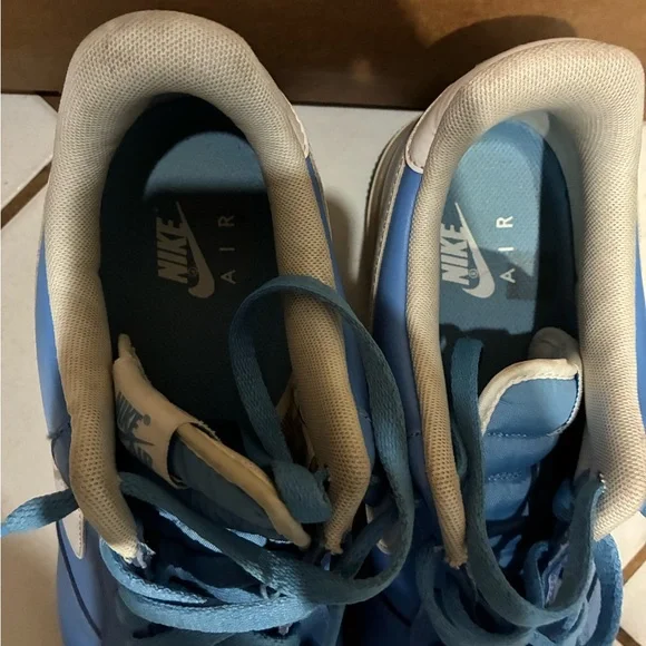 Nike Air Force 1 Blue and White Sneakers - Picture 6 of 10